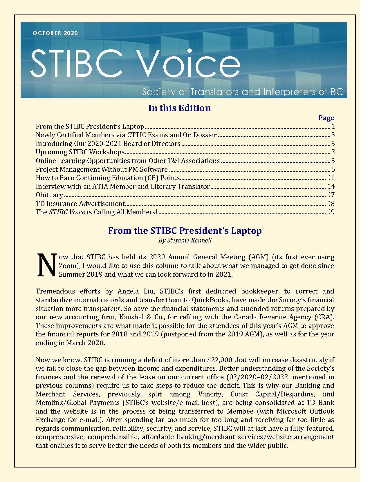 October 2020 STIBC Voice