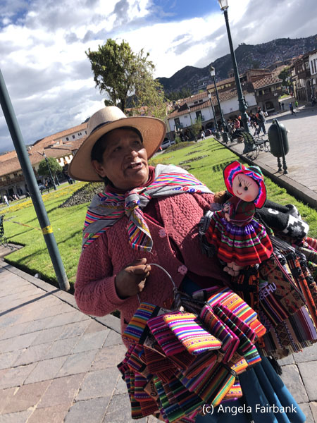 woman vendor in plaza de armas