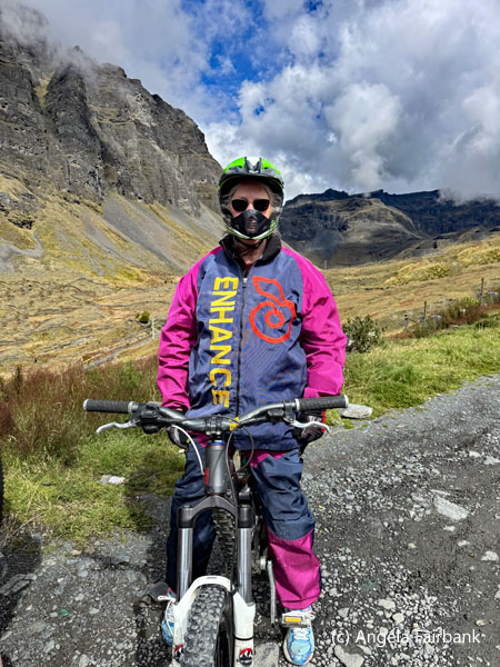 me on bike on death road