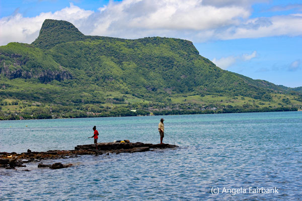 Mahebourg waterfront fishers