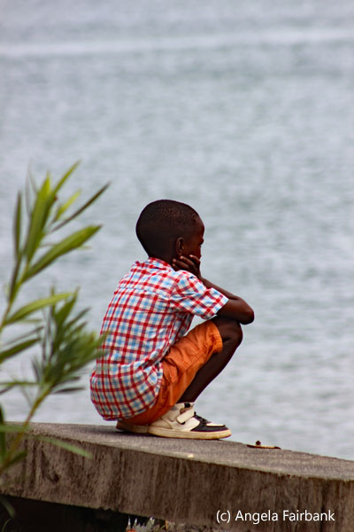 boy looking at water