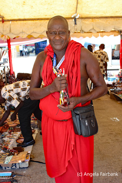 maasai vendor at port