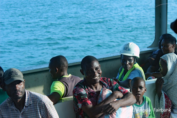 people on ferry
