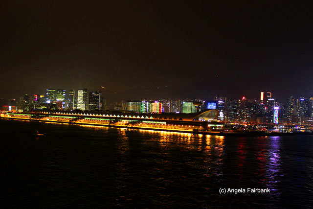 a view of Hong Kong cruise terminal as we pulled away
