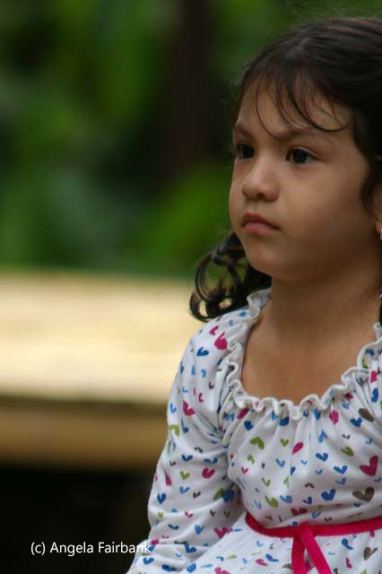 girl in floral top