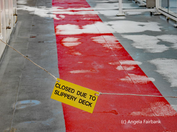 slippery deck