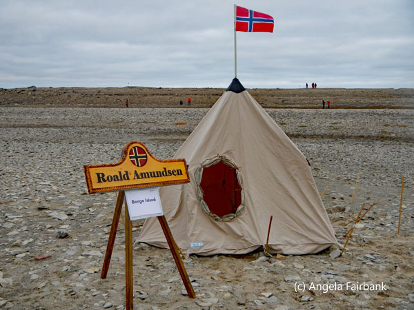 tent and sign