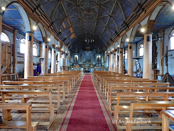 inside achao church