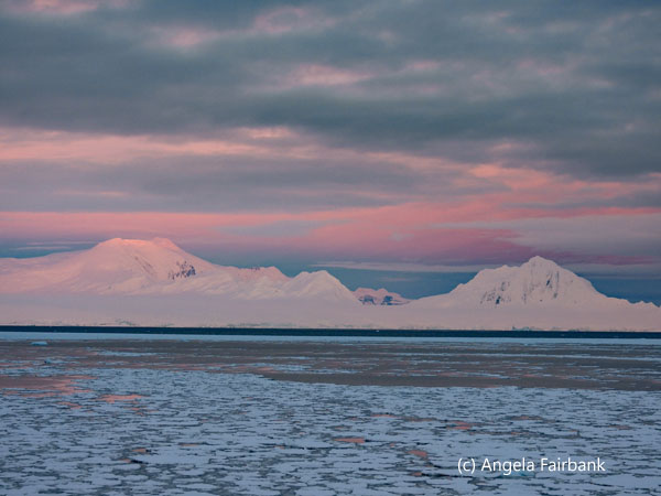 ice in water with sunset 5