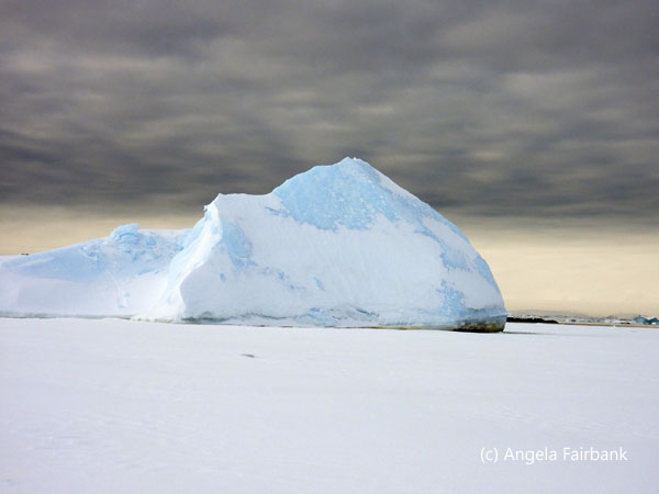 hill of snow on ice shelf