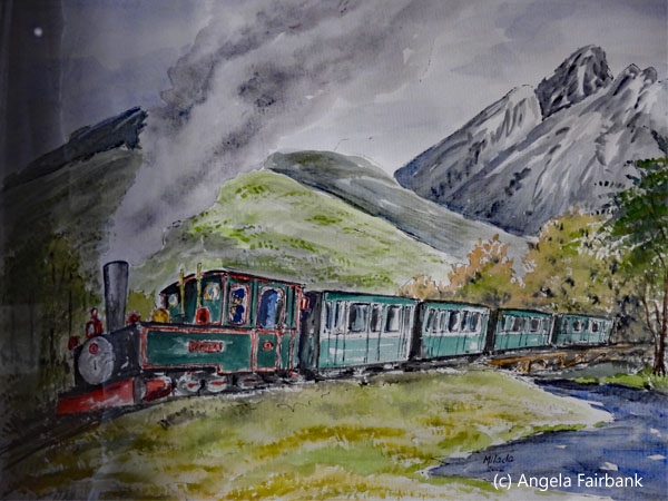 painting of the train