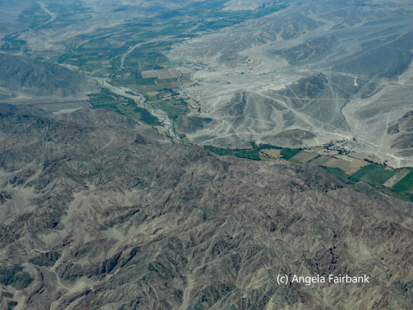 mountain relief from plane