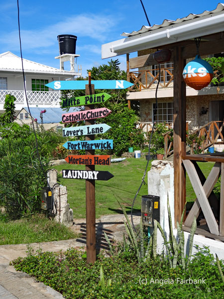 colourful direction signs