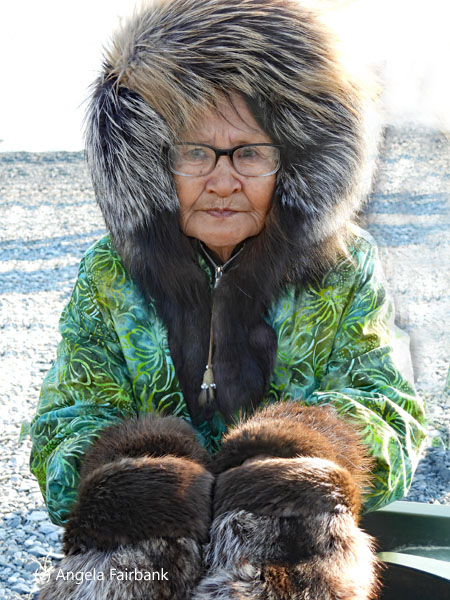 Carla's mother selling raccoon and beaver fur gloves normally 280 bucks on sale for 200