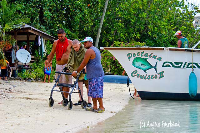 Boat, Huahine, French Polynesia, copyright Angela Fairbank