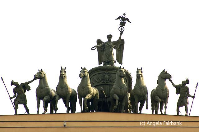 horses and chariot driver