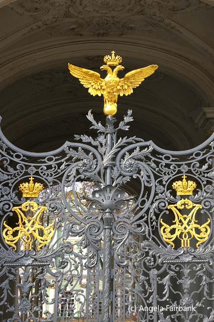 double crowned eagle on gate