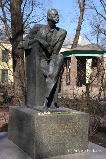 man on grave